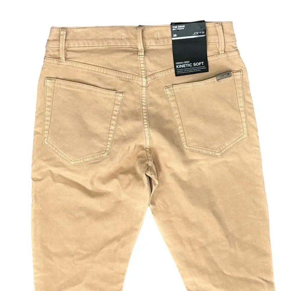 Joe's Jeans Kinetic Dean French Terry Slim Tapered Tan Slim Jean size 28 NEW Tag